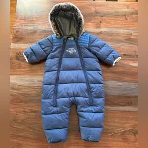 Timberland Navy Blue Baby Snowsuit